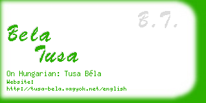 bela tusa business card