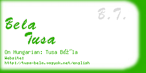 bela tusa business card